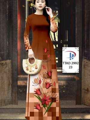 Vải Áo Dài Hoa In 3D AD TTAD2992 33